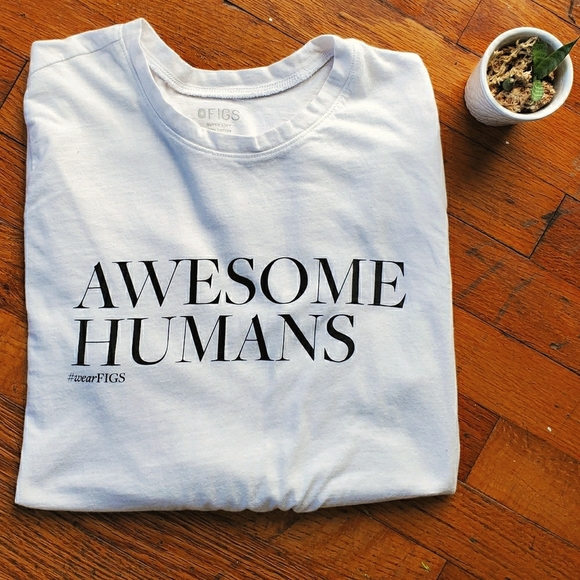 Figs Tops - FIGS Awesome Humans Graphic Underscrub Top